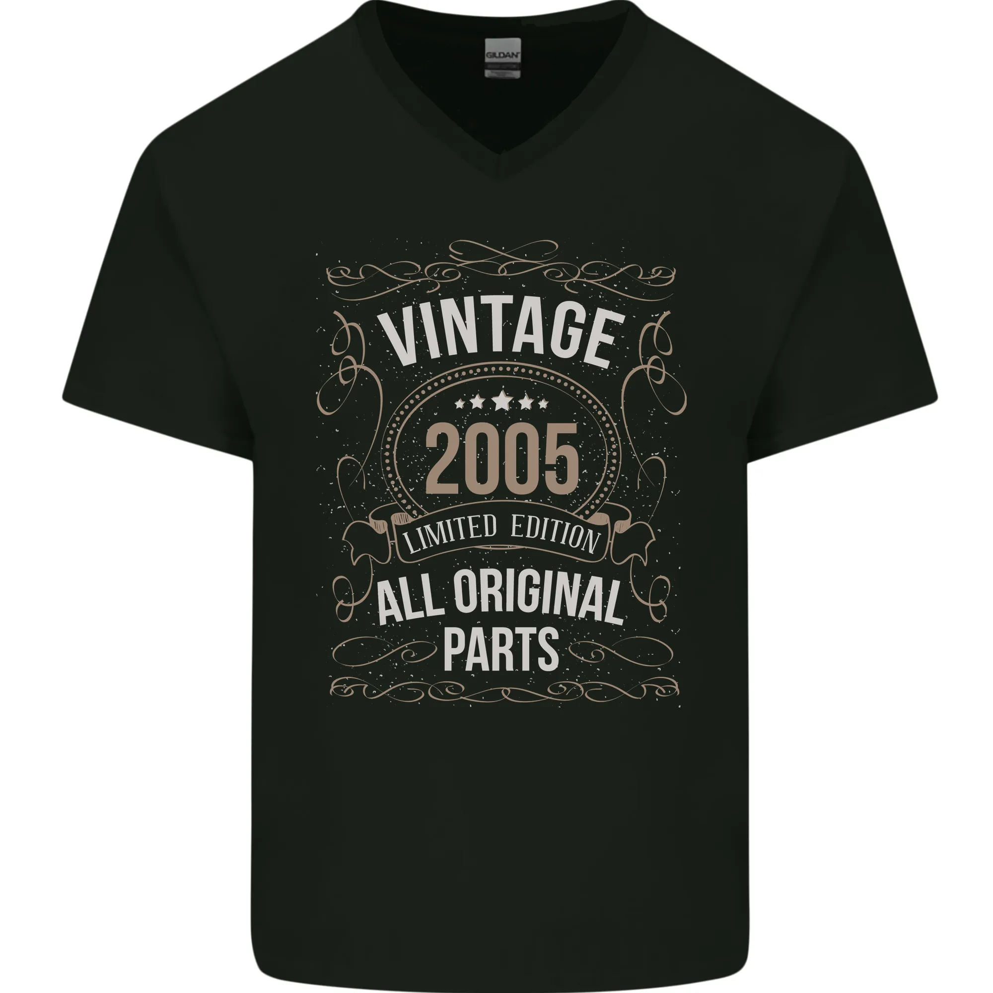 19th Birthday Limited Edition 2005 Mens V-Neck Cotton T-Shirt