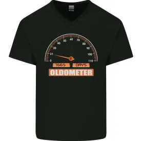 21st Birthday 21 Year Old Ageometer Funny Mens V-Neck Cotton T-Shirt