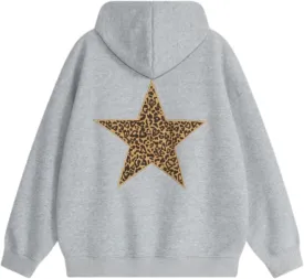 Aelfric Eden Hoodies Leopard Print Star Hoodie Graphic Hooded Pullover Sweatshirt Streetwear 2025 Trendy Tops Outfits