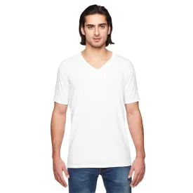 Anvil Men's White Triblend V-Neck T-Shirt