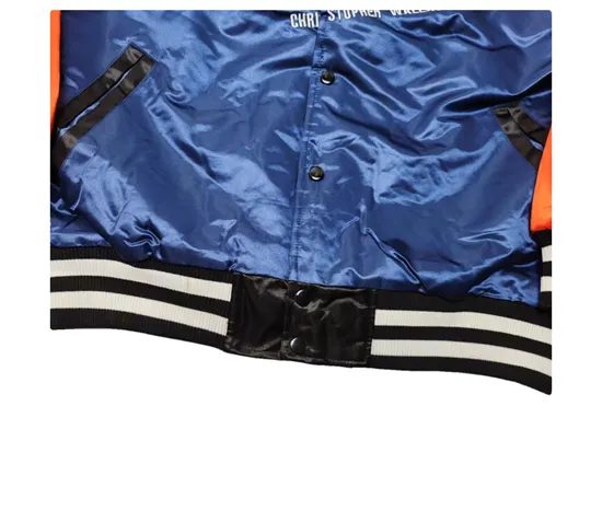 BADBOY NOTORIOUS BOOGIE HIPHOP RAPPER STYLE BOMBER JACKT IN NAVY ORANGE