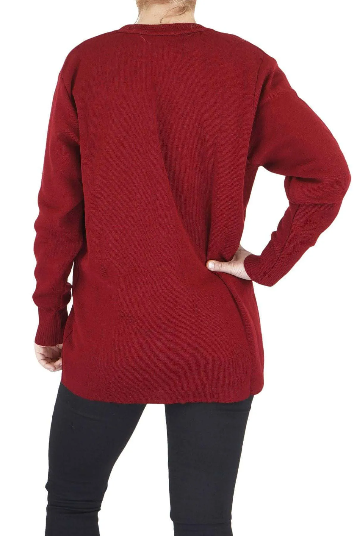Balmoral Women Wool Blend Knit Pockets Cardigan