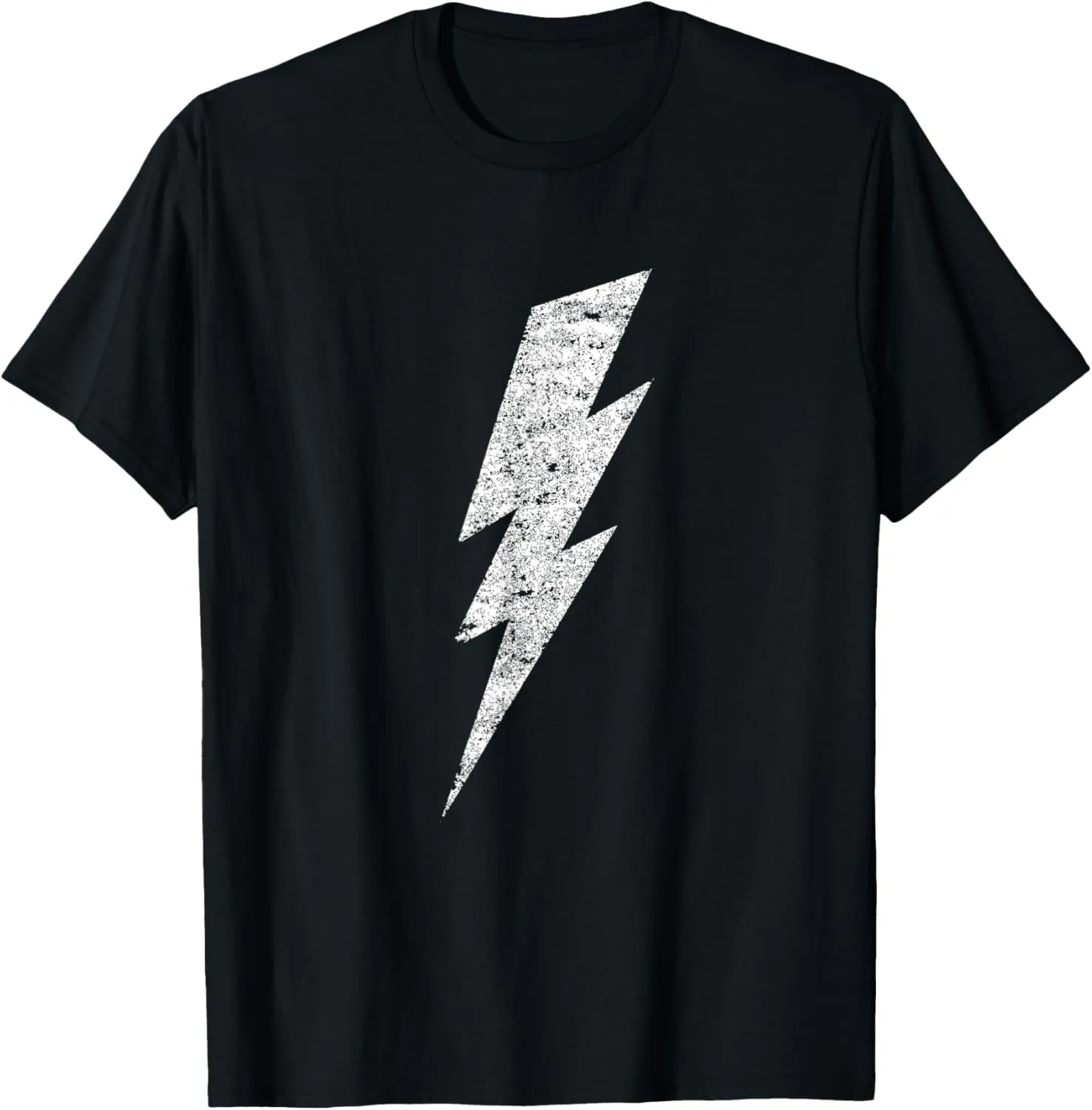 Bold Lightning Bolt - Distressed Minimalist Graphic Art T-Shirt