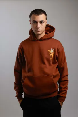 Camel Print Hoodie-Brown