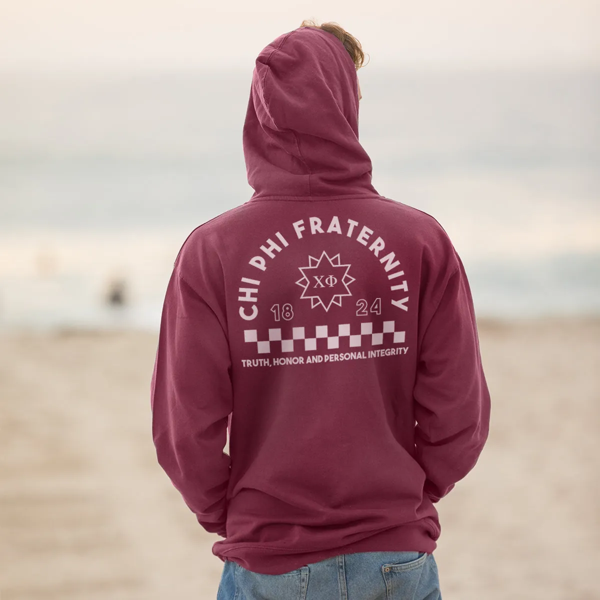 Chi Phi Retro Block Graphic Hoodie
