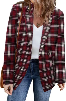 CHICZONE Womens Long Sleeve Casual Blazers Open Front Lapel Button Work Office Blazer Jackets