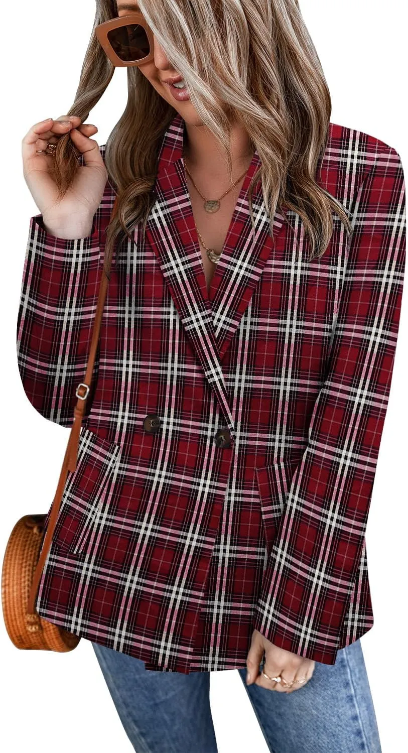 CHICZONE Womens Long Sleeve Casual Blazers Open Front Lapel Button Work Office Blazer Jackets