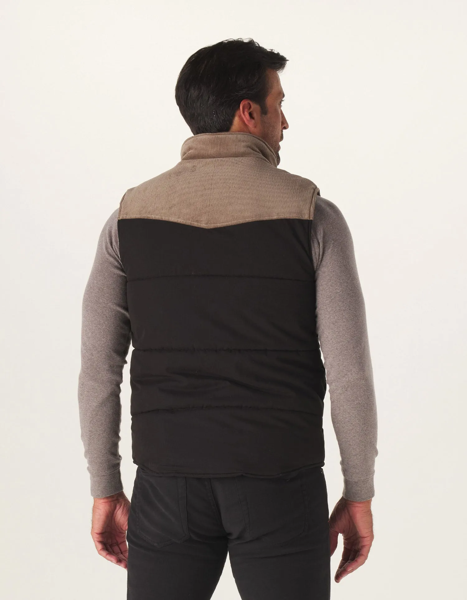 Cord Dano Vest in Deep Forest