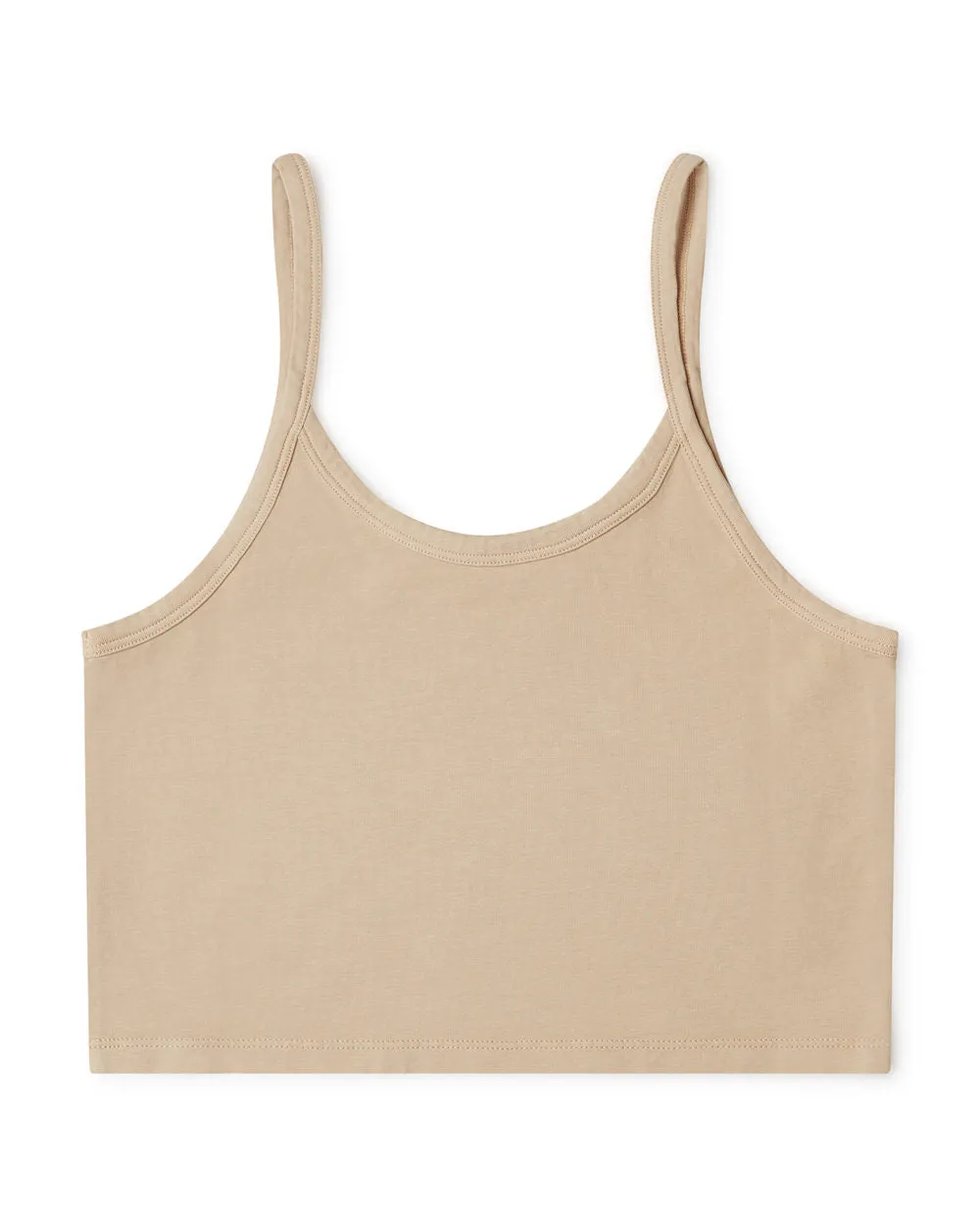 cotton crop top - powder