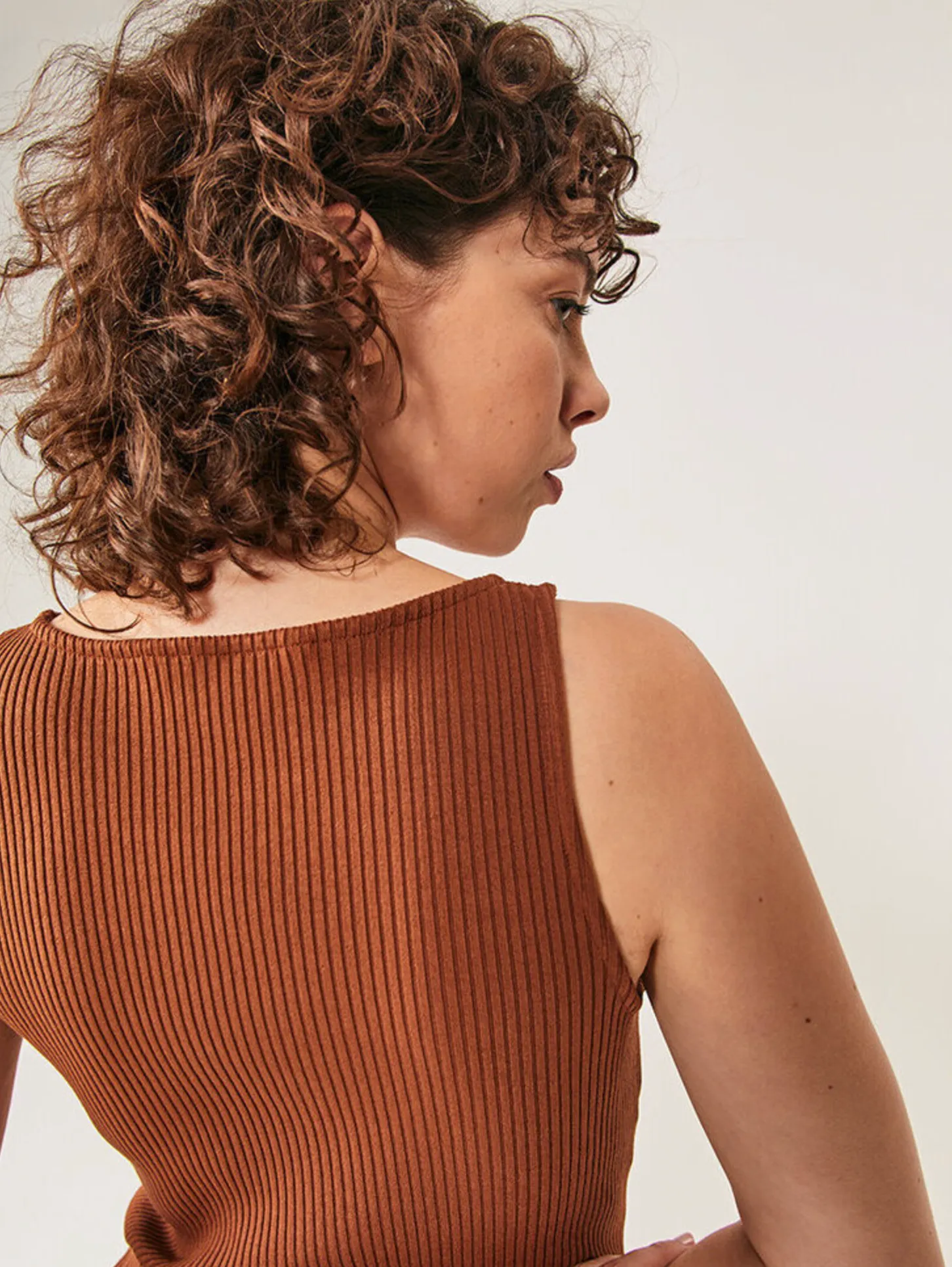 cotton tank top - ammer - chocolate