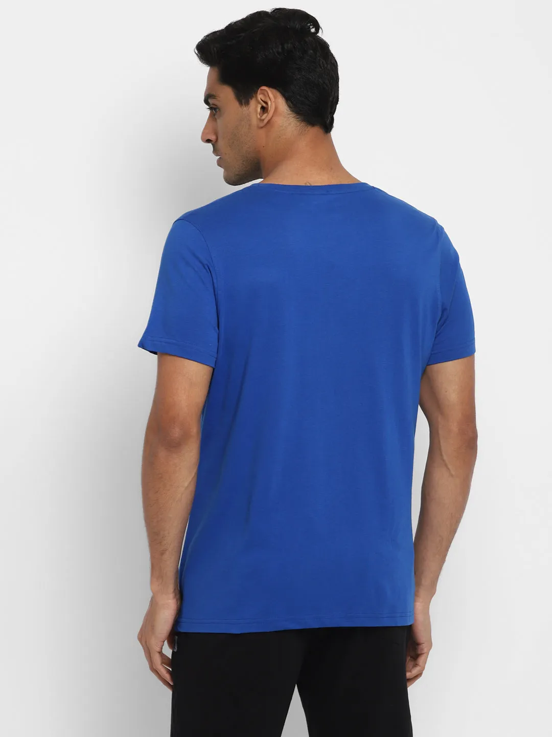 Essentials Red & Blue Solid V Neck T-Shirt (Pack of 2)