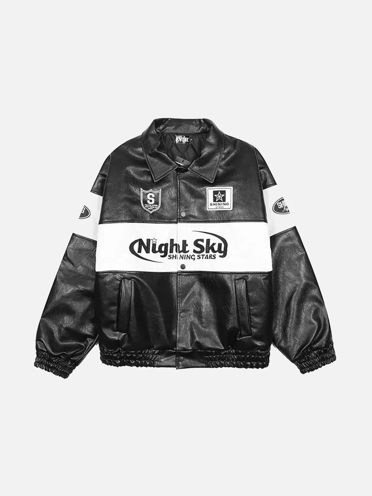 Graphic Faux Leather Jacket