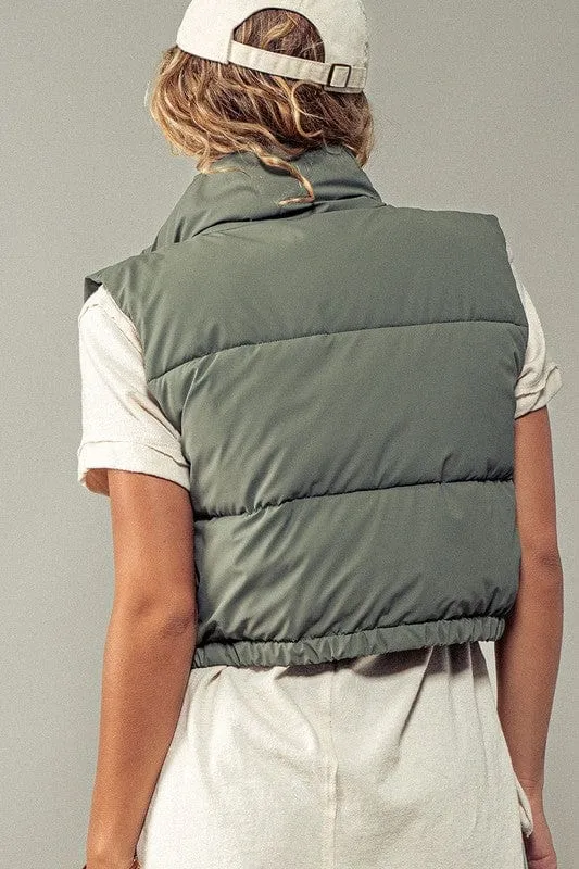 Haven Puffer Vest in Olive