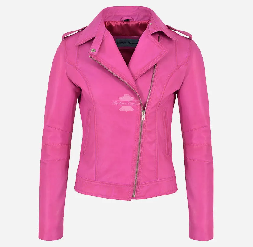 Inês Biker Leather Jacket For Ladies Fitted Fashion Leather Jacket