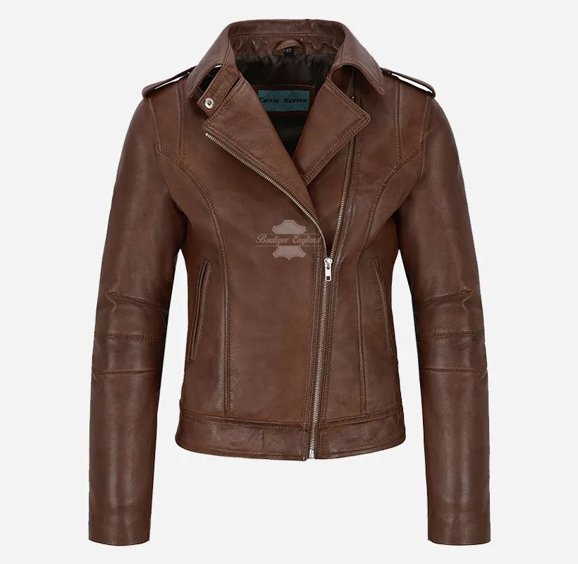 Inês Biker Leather Jacket For Ladies Fitted Fashion Leather Jacket