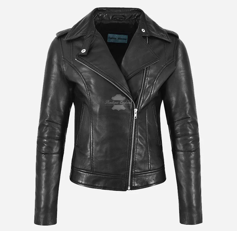 Inês Biker Leather Jacket For Ladies Fitted Fashion Leather Jacket