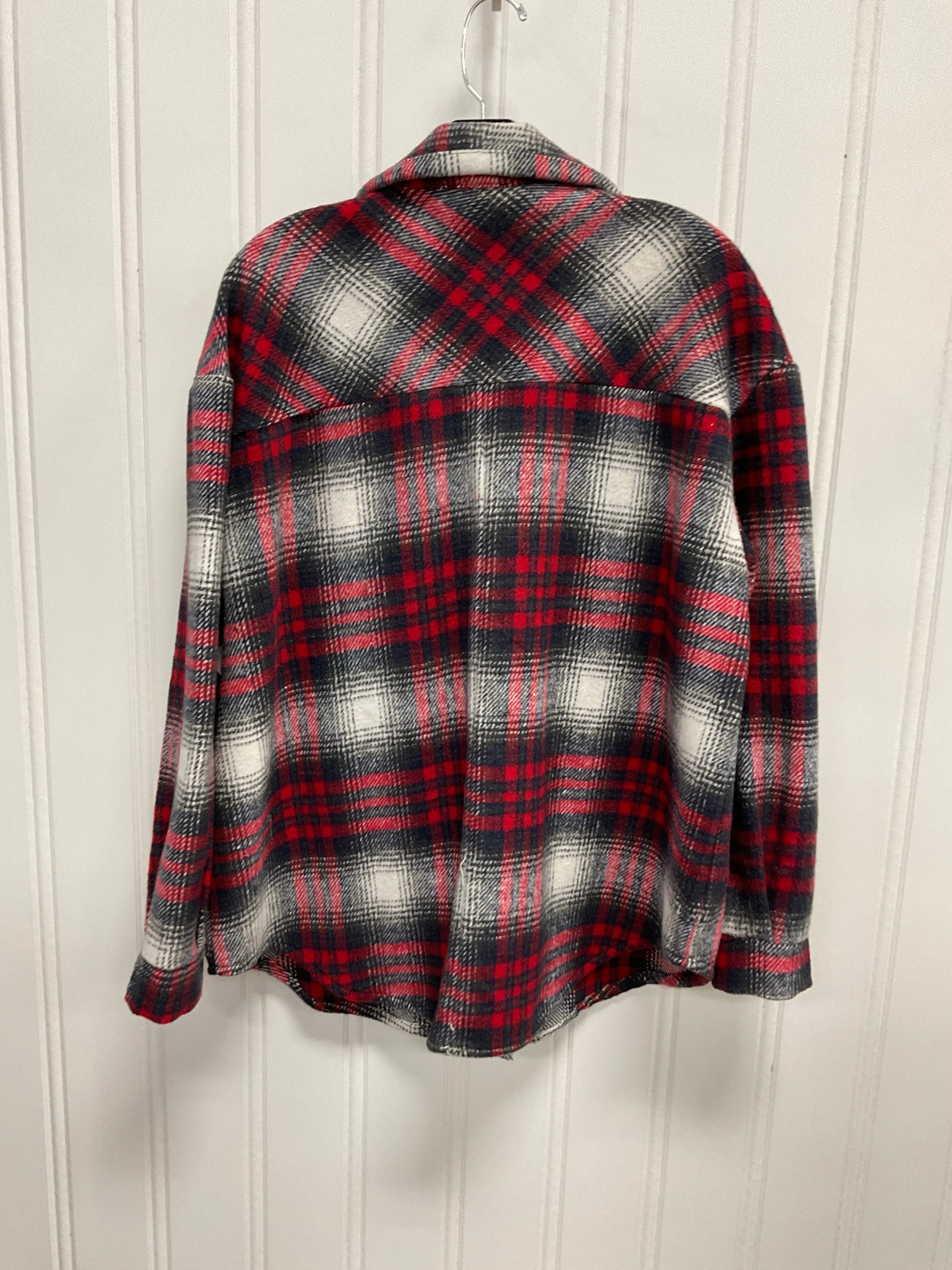 Jacket Shirt By Clothes Mentor In Plaid Pattern, Size:M