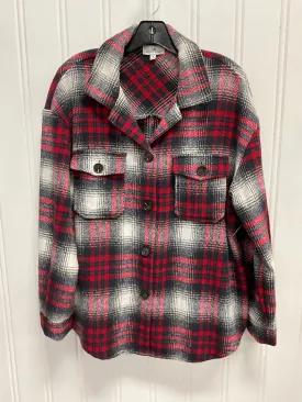 Jacket Shirt By Clothes Mentor In Plaid Pattern, Size:M