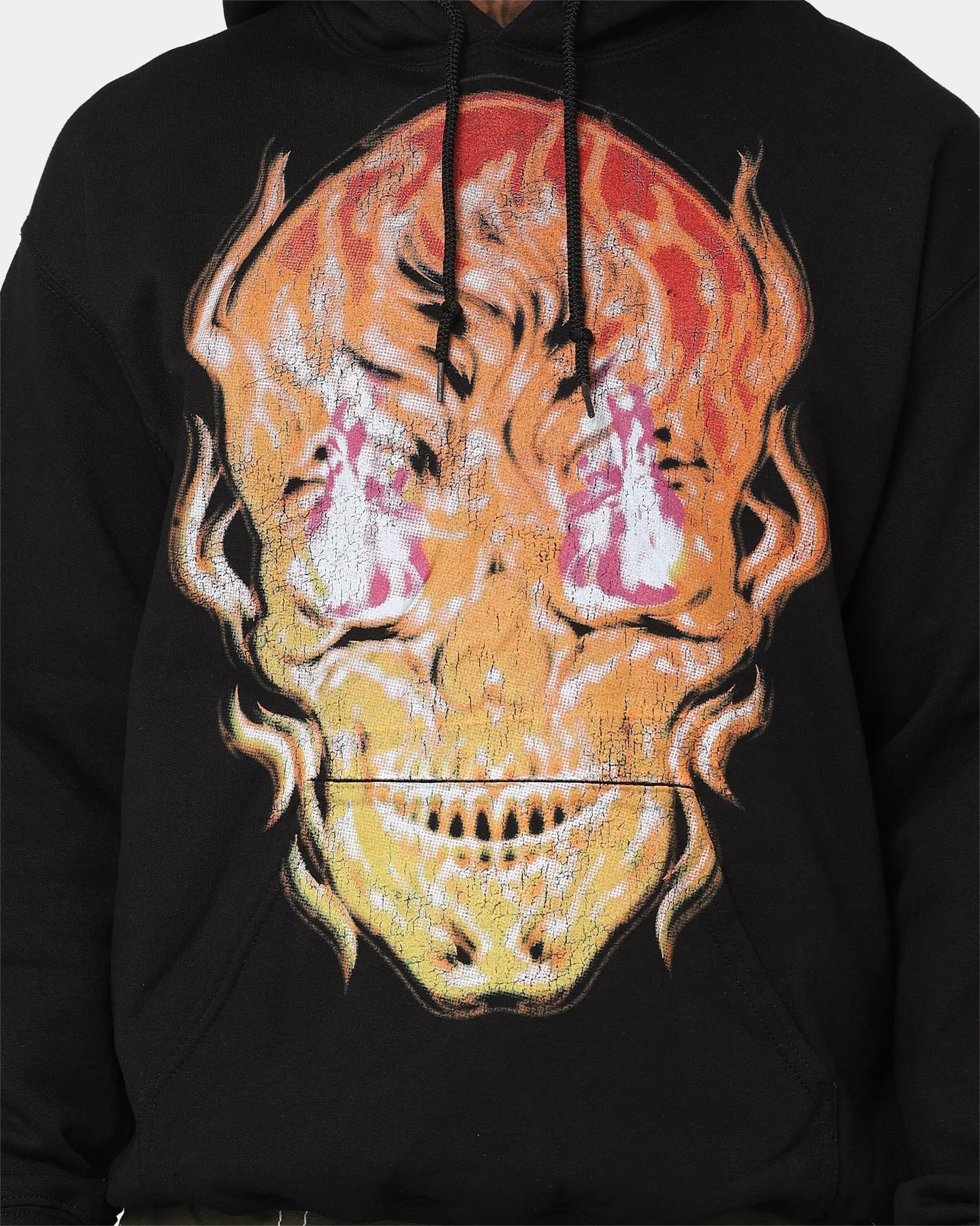 Last Kings Fiery Skull Hoodie Black