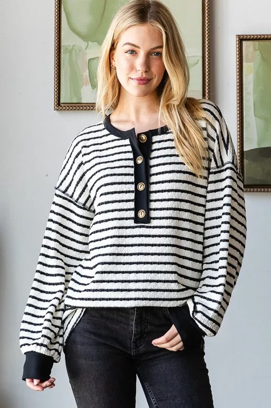 Long Sleeve Striped Top
