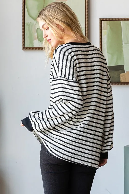 Long Sleeve Striped Top