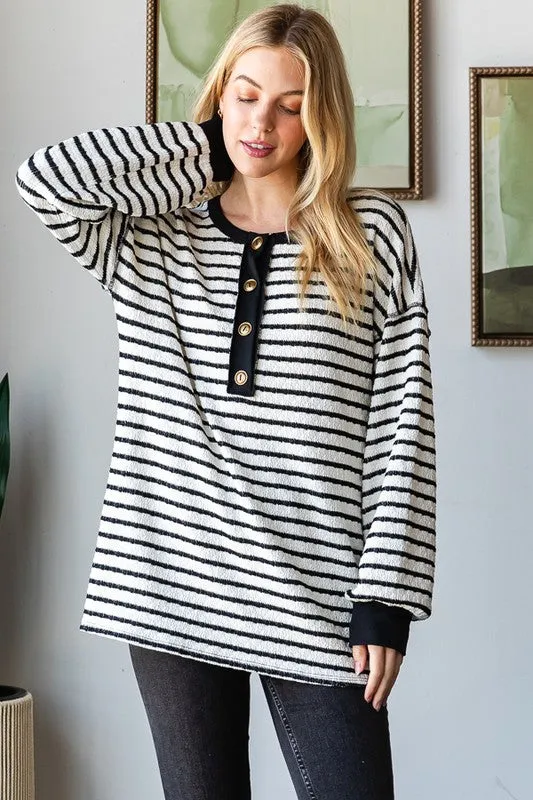 Long Sleeve Striped Top