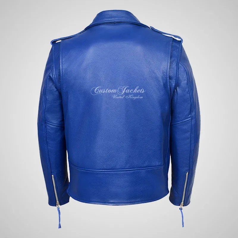 MARLON BRANDO Mens Biker Leather Jacket Moto Leather Jacket