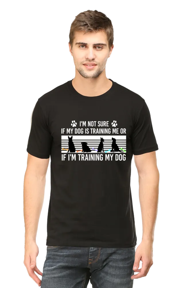 Men Half Sleeves Classic T-Shirt - Dog Training