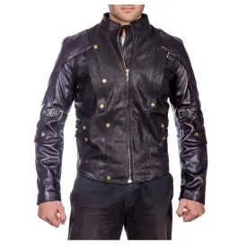 Men's Black Fashion Biker Leather Jacket – Stylish & Bold