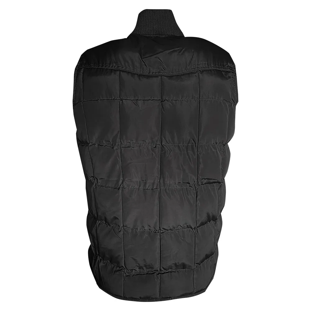 Men's Vest Quilted Puffer Padded Zip Up Insulated Warm Heavyweight Active Top