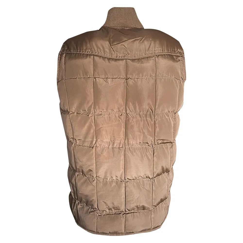 Men's Vest Quilted Puffer Padded Zip Up Insulated Warm Heavyweight Active Top