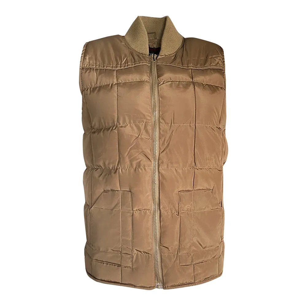 Men's Vest Quilted Puffer Padded Zip Up Insulated Warm Heavyweight Active Top