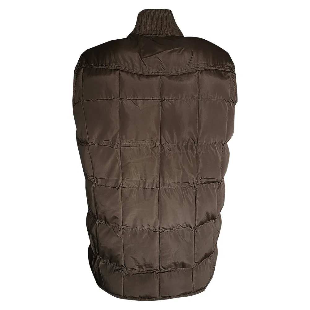 Men's Vest Quilted Puffer Padded Zip Up Insulated Warm Heavyweight Active Top