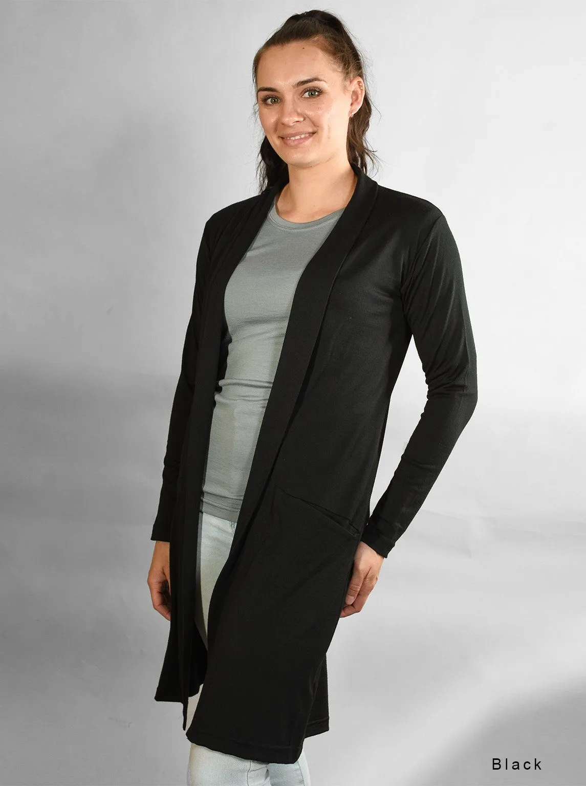 Merino Longline Pocket Cardigan