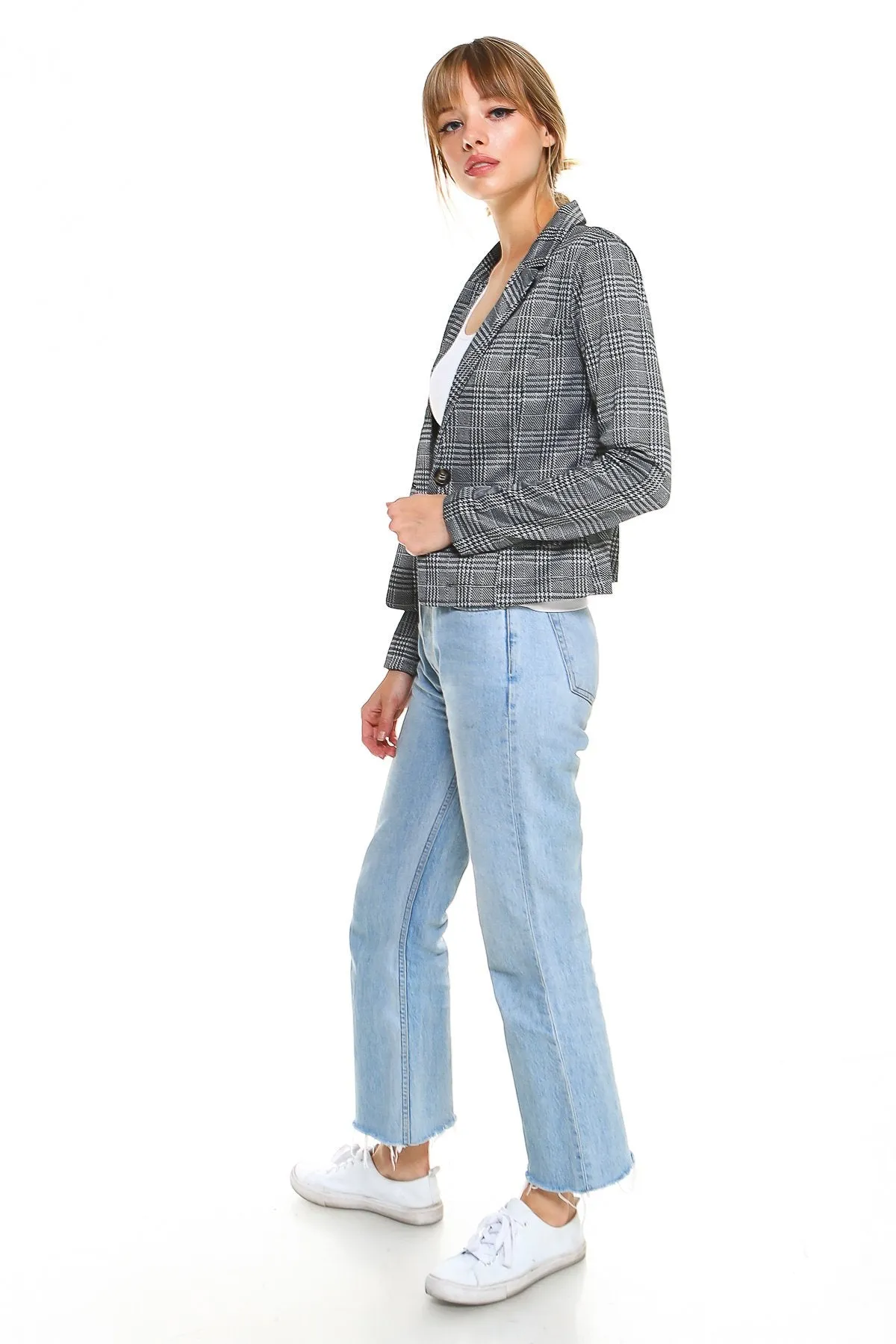 On Point Plaid Blazer | CozyCouture®