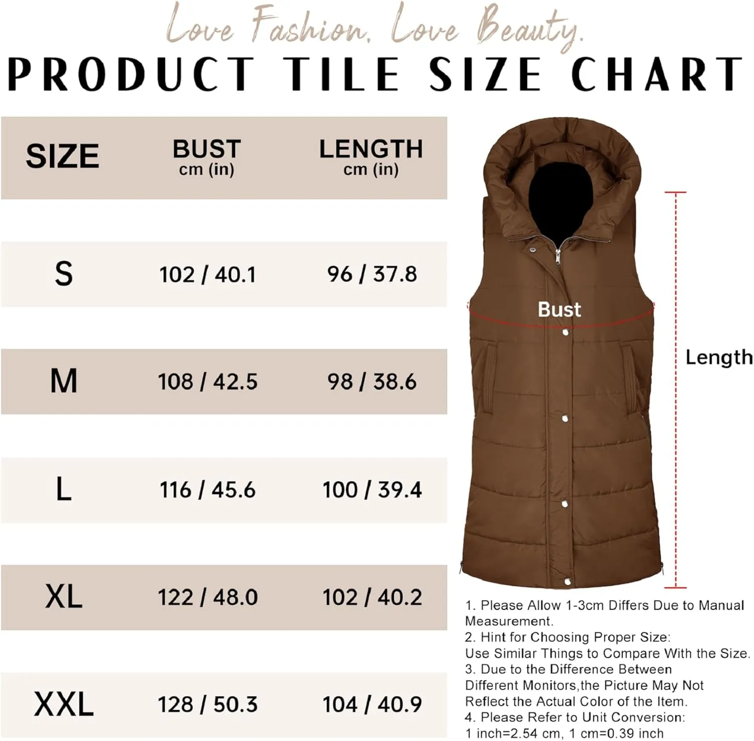 Puffer Vest for Women Long Down Hooded Vest Womens Sleeveless Zip Up Jacket Winter Thick Coats with Pockets