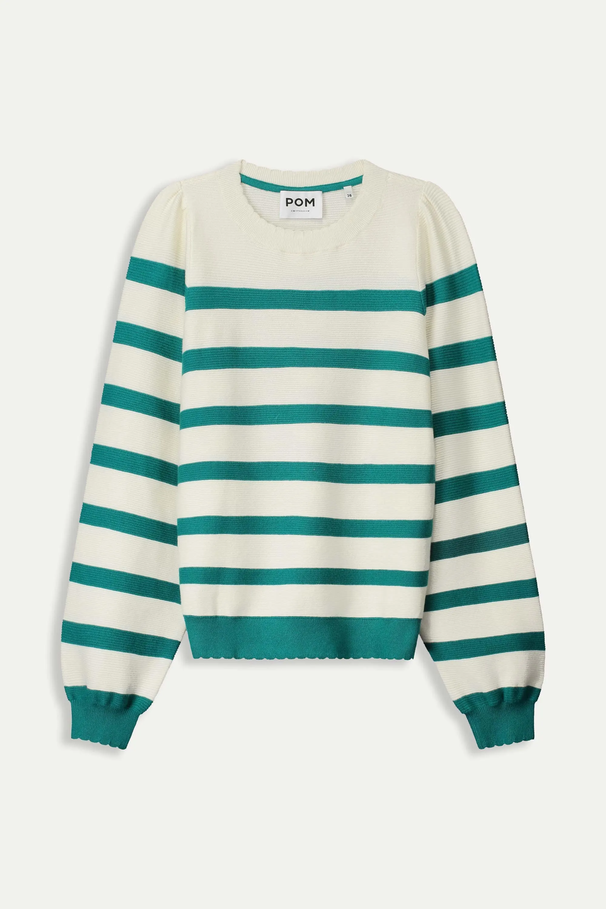 PULLOVER - Striped Fresh Green
