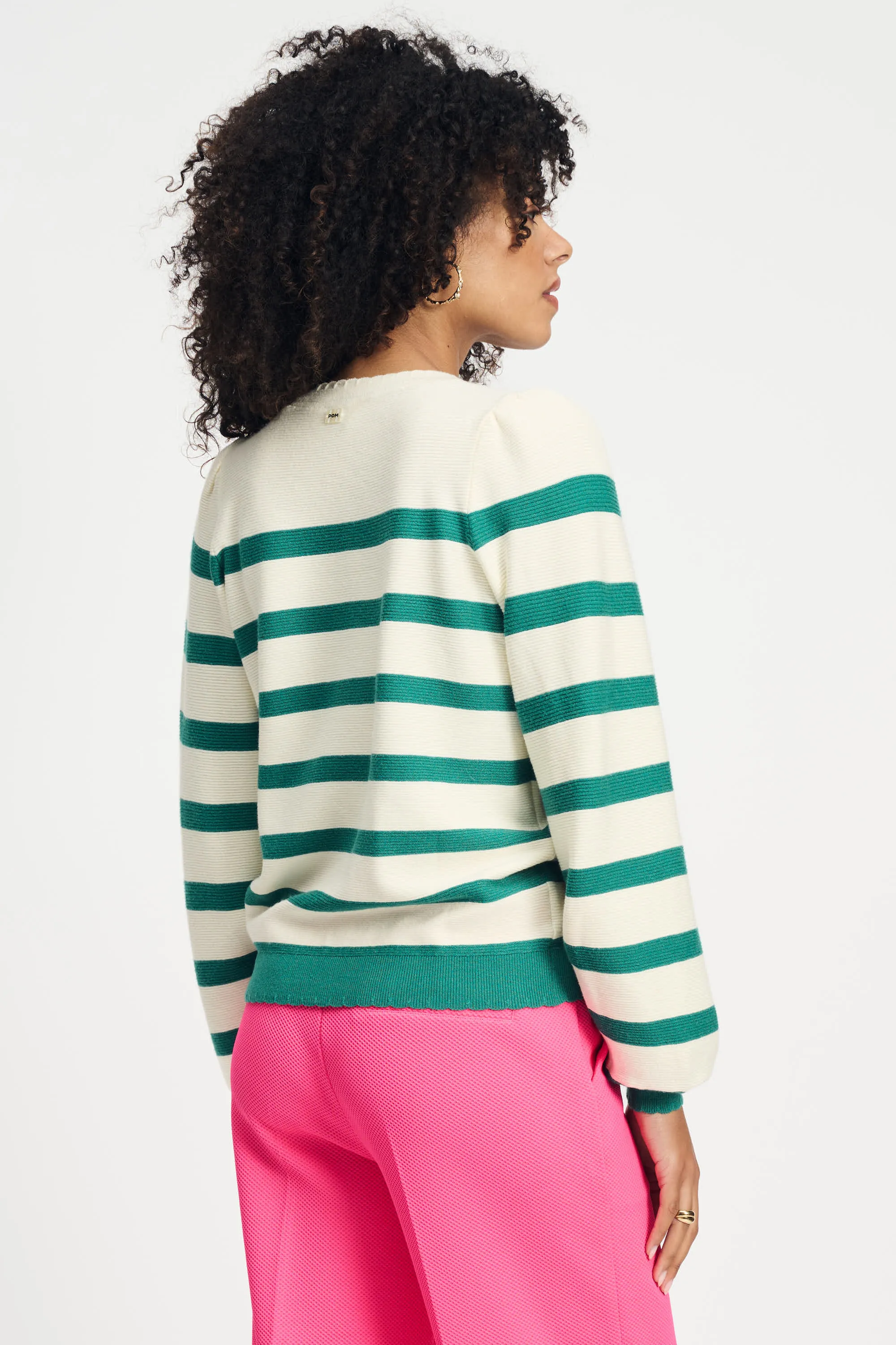PULLOVER - Striped Fresh Green