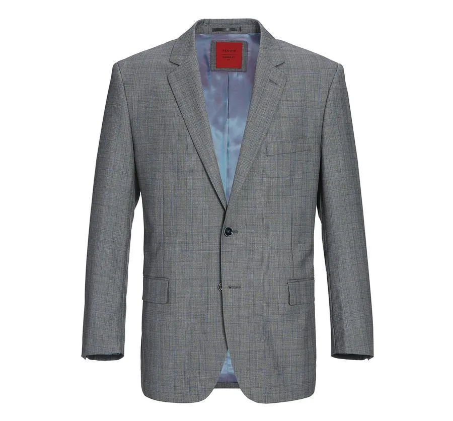 Renoir Men's Classic Fit Plaid Blazer Wool Sport Coat