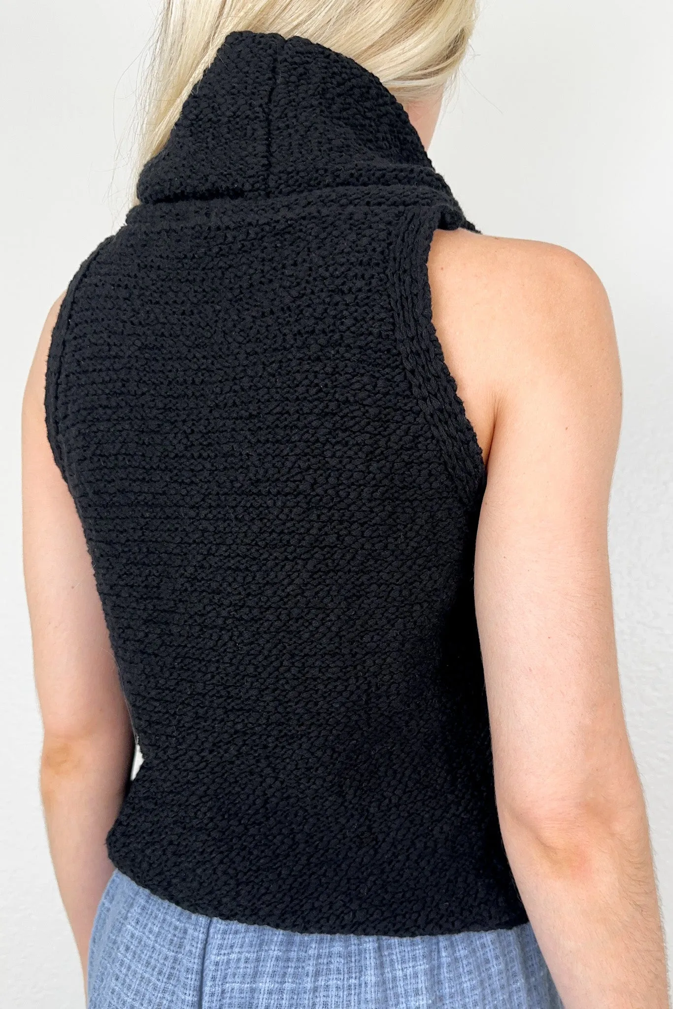 Selma Mock Neck Knit Sweater Top
