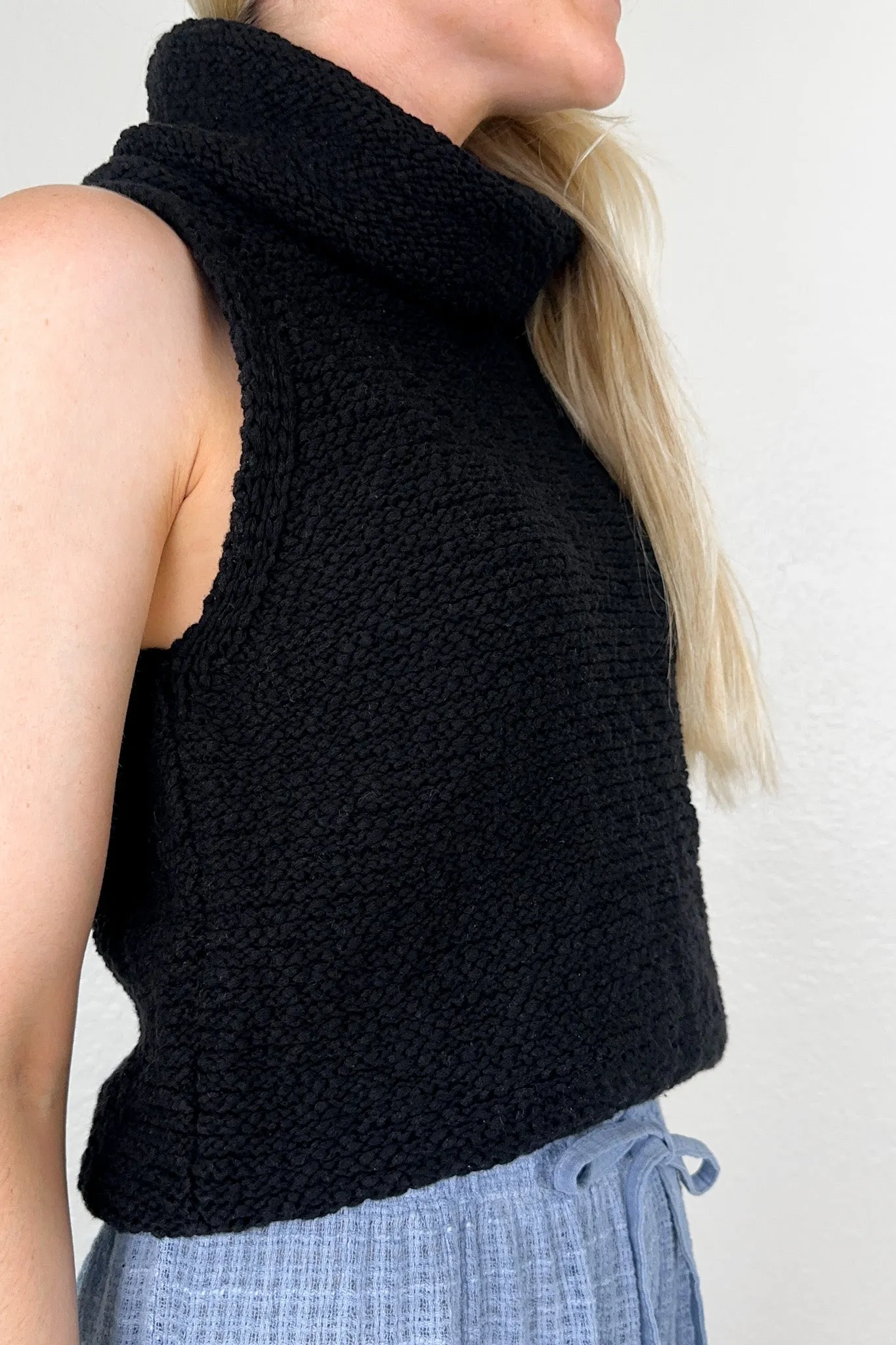 Selma Mock Neck Knit Sweater Top