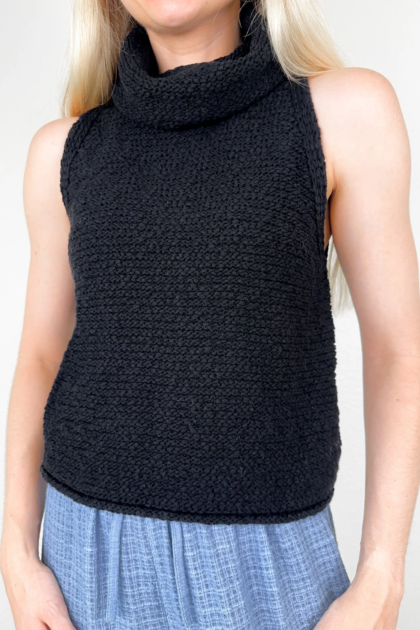 Selma Mock Neck Knit Sweater Top