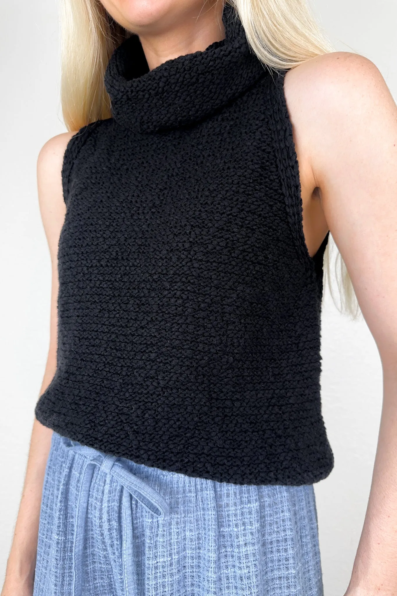 Selma Mock Neck Knit Sweater Top