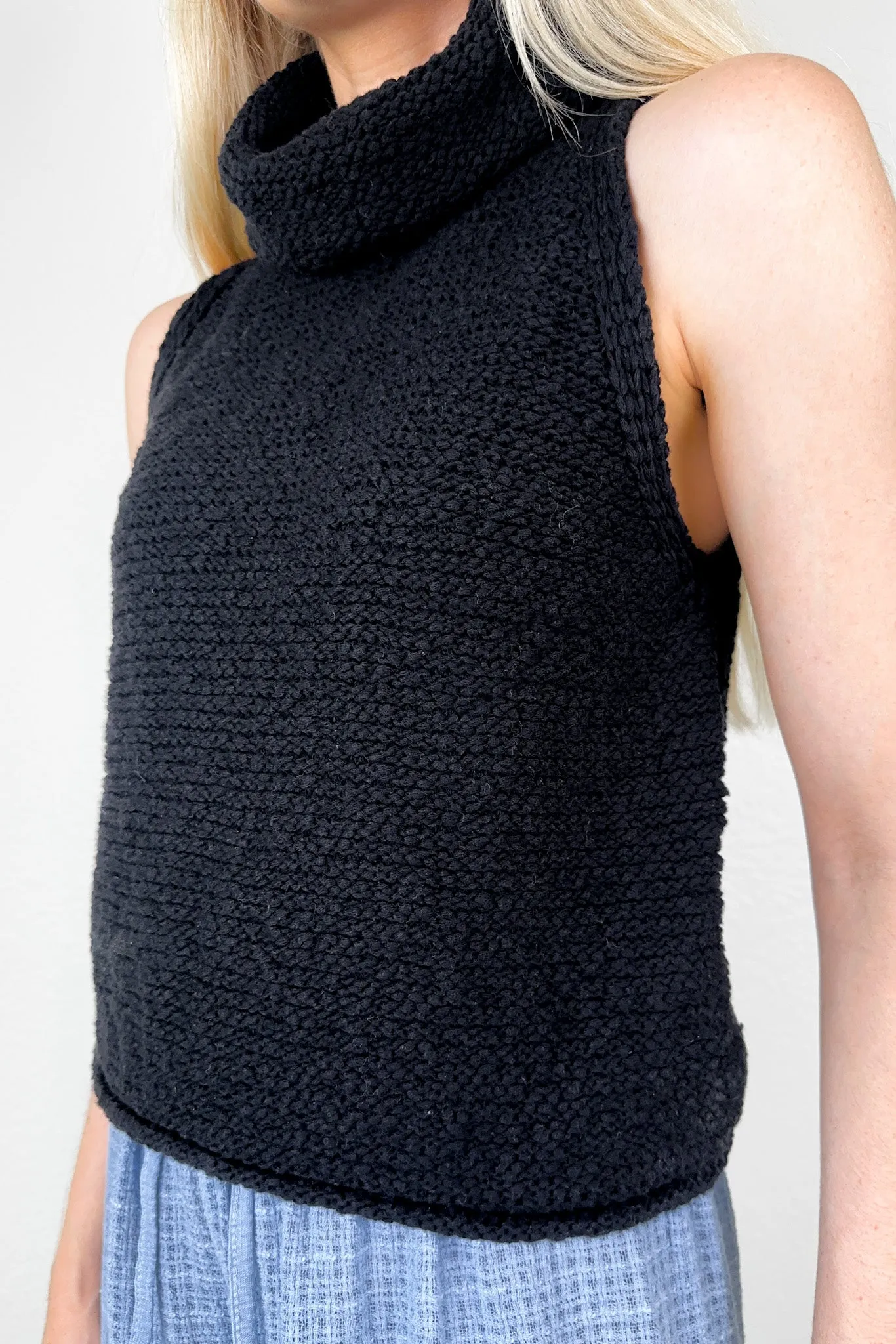 Selma Mock Neck Knit Sweater Top