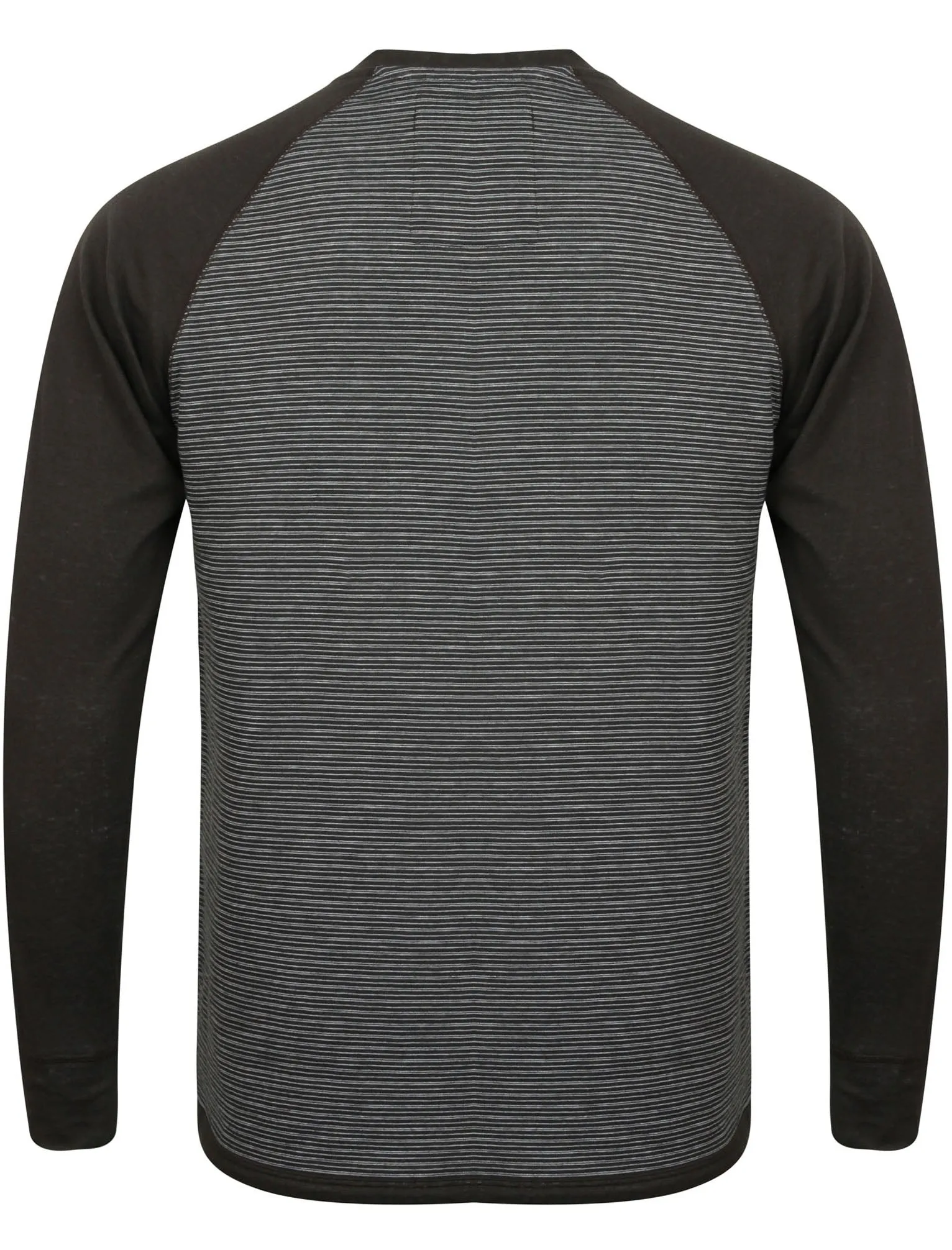 Sephro Raglan Sleeve Top with Stripe Print in Charcoal Marl - Tokyo Laundry