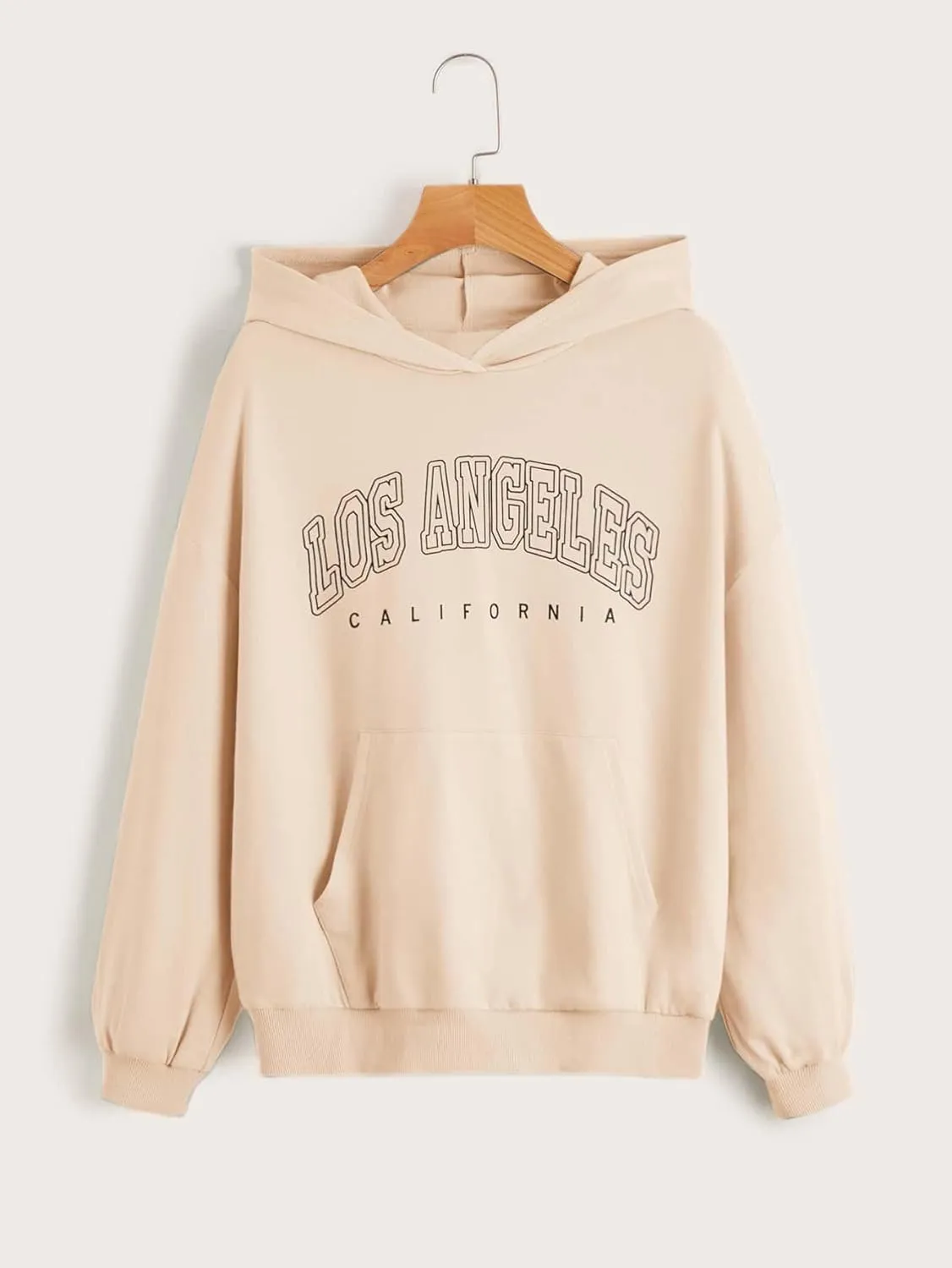 SHENHE Girl's Casual Fashion Los Angeles Hoodie Graphic Long Sleeve Hooded Sweatshirt
