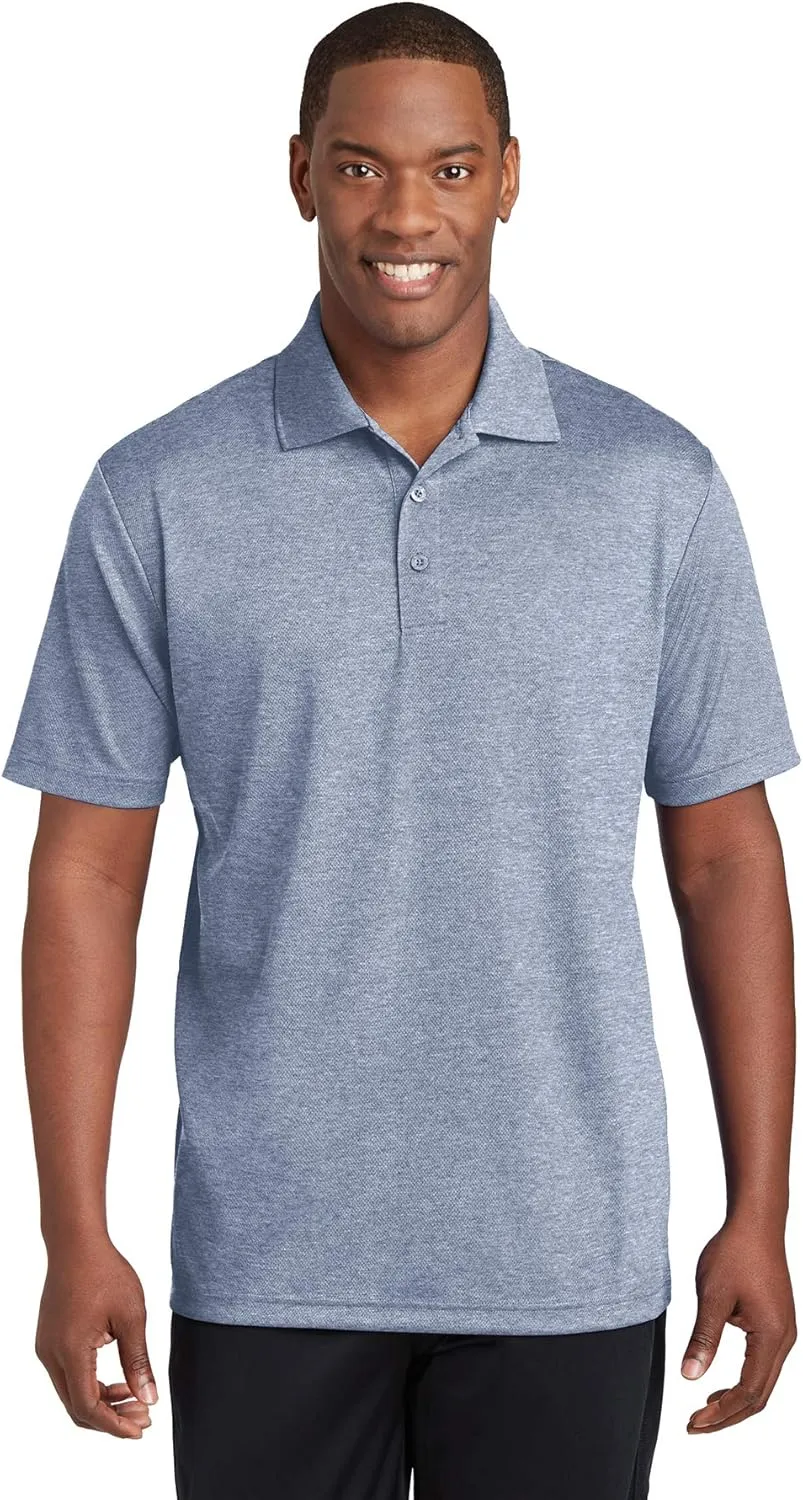 SPORT-TEK PosiCharge RacerMesh Raglan Heather Block Polo ST641