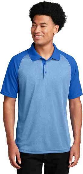 SPORT-TEK PosiCharge RacerMesh Raglan Heather Block Polo ST641