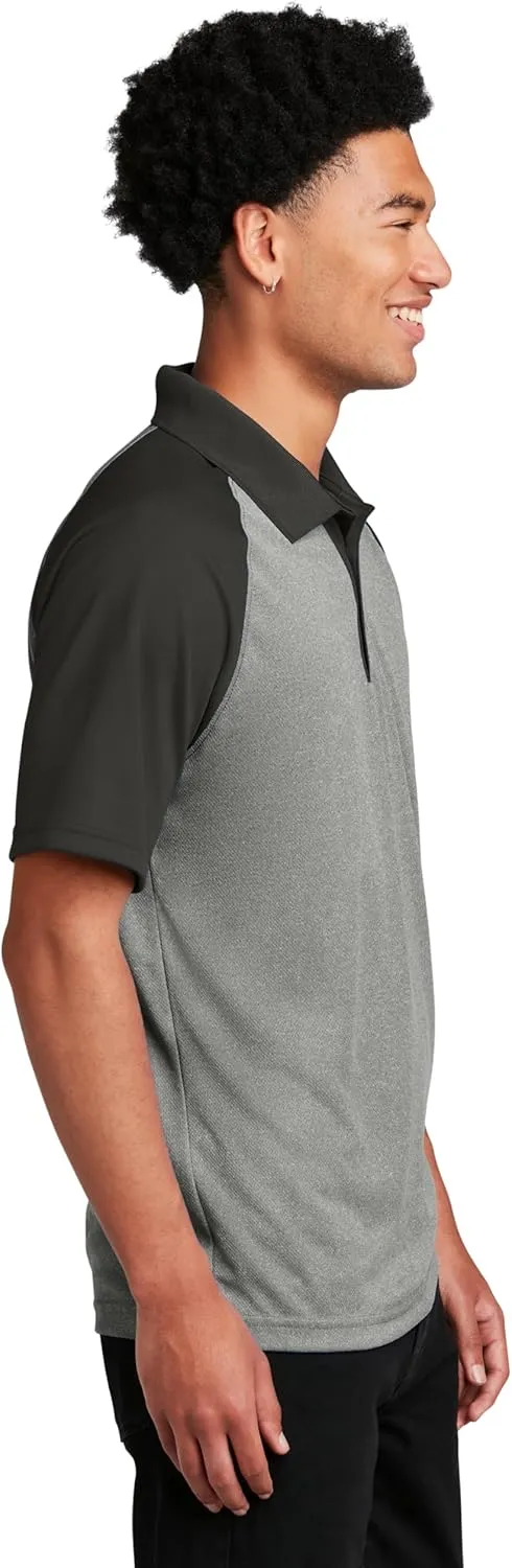 SPORT-TEK PosiCharge RacerMesh Raglan Heather Block Polo ST641