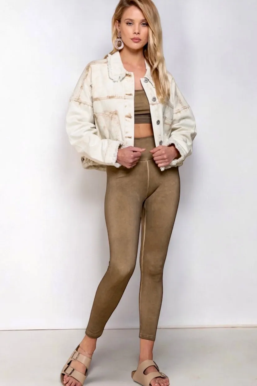 Spun Sugar Cropped Denim Jacket